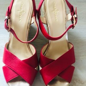 Cole Haan Elizabeth Platform T-Strap Sandals 
Size 8